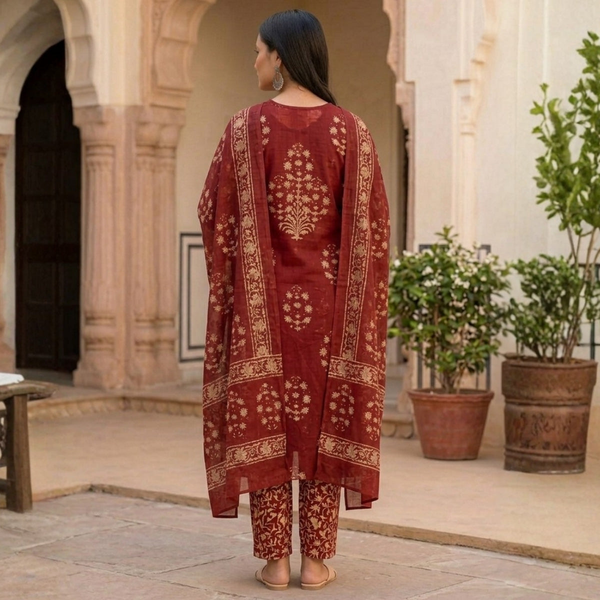 3 Combo Set Included Kurta, Pants & Dupatta with elegant prints | KS-02