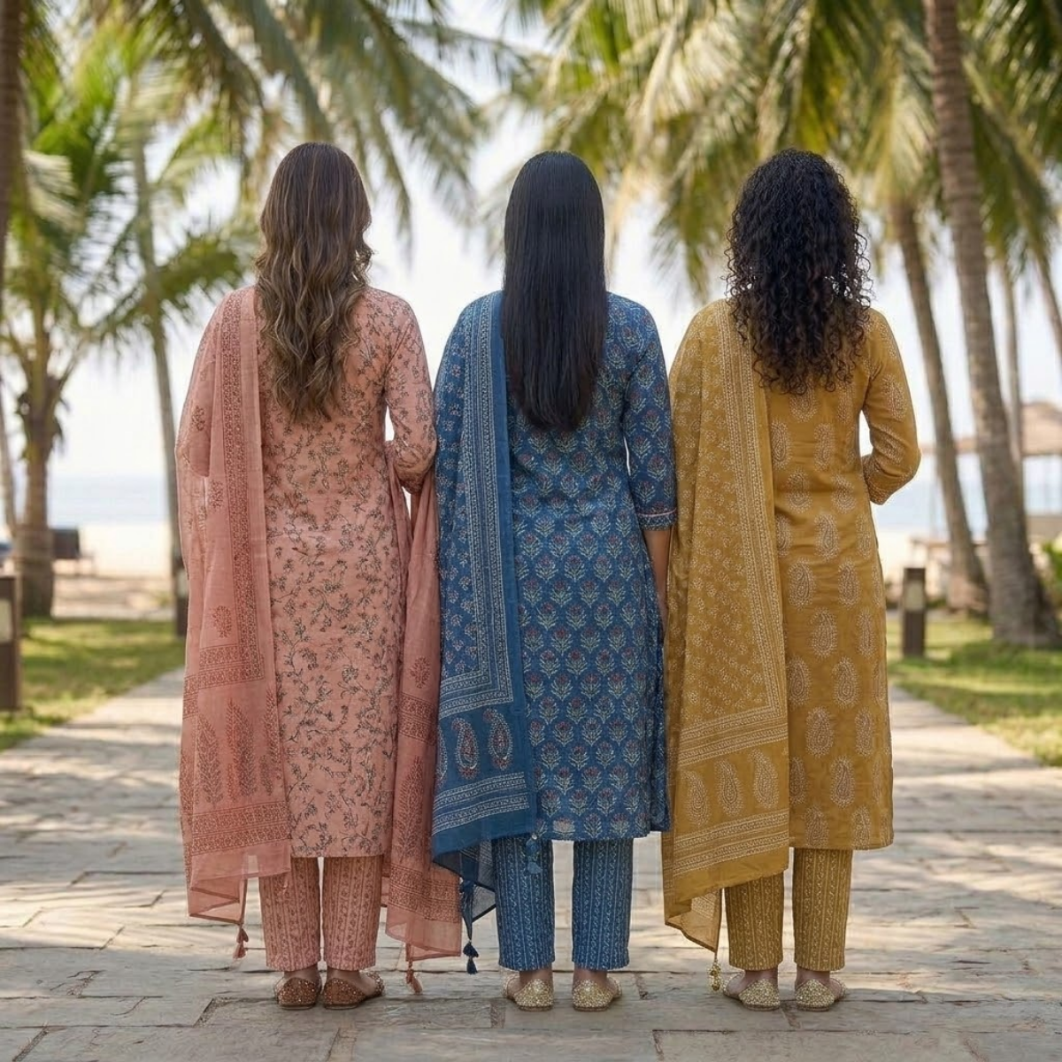 Pack of 3 Women’s Designer Kurta Sets – Ethnic Kurta Pant Dupatta Set for Women (P3K-8)