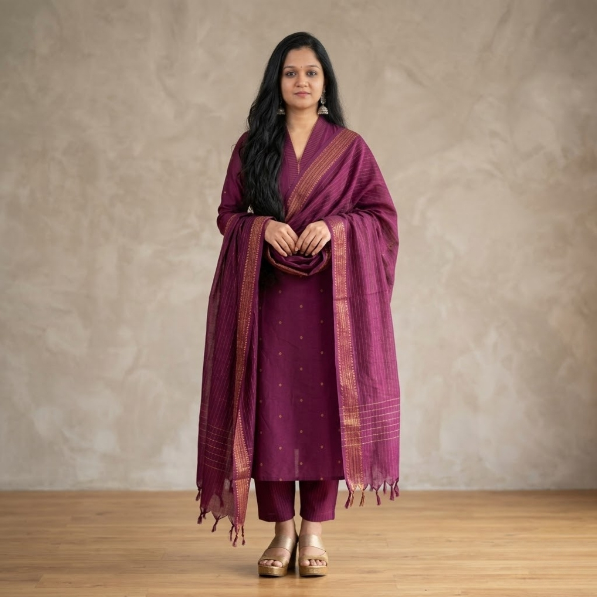 Pack of 3 Kurta Pant Set with Dupatta (DMK-2)