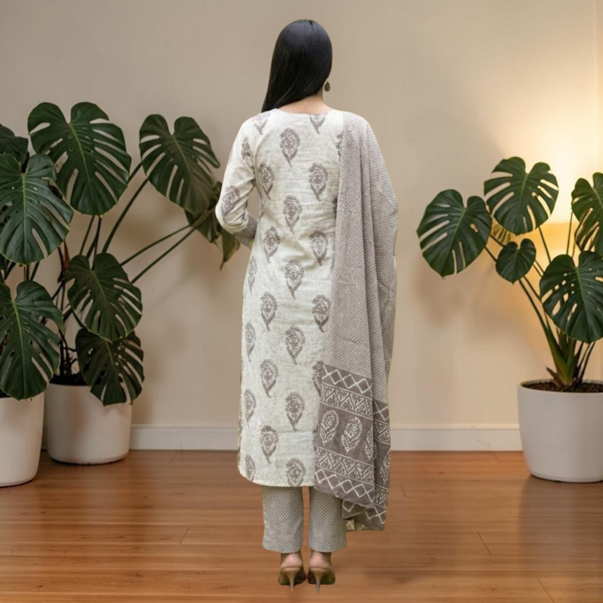 Pack of 3 Kurta Pant Set with Dupatta (DMK-3)